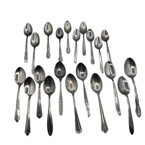 Stainless Spoons 13 Serving Large 8 Small Soup Silver Misc Set Serverware Dinner